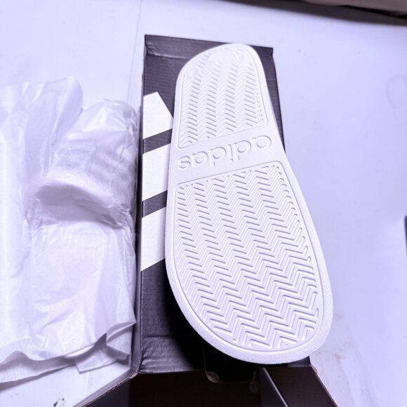 Adidas Unisex Adilette Shower Slides White/Core Black/White US 11 NEW - Picture 3 of 7